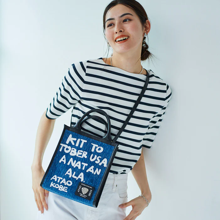 【限定】エアキャンバス・ロゴ｜空気のように軽いアートなミニバッグ｜2WAY｜日本製 MADE IN JAPAN｜岡山産デニム