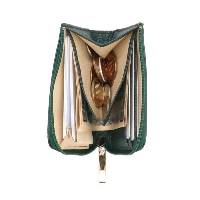 atelierAtaoのミニ財布｜milimo(ミリモ)｜ケリー｜ボタニカルグリーン｜キャッシュレス対応 - Image 6