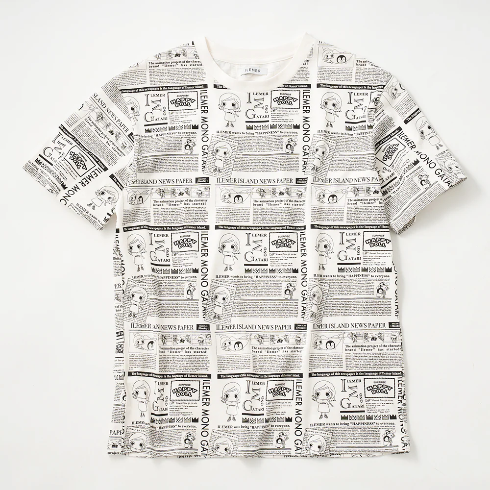 ニュースペーパー柄・Tシャツ（フリー） - Image 3