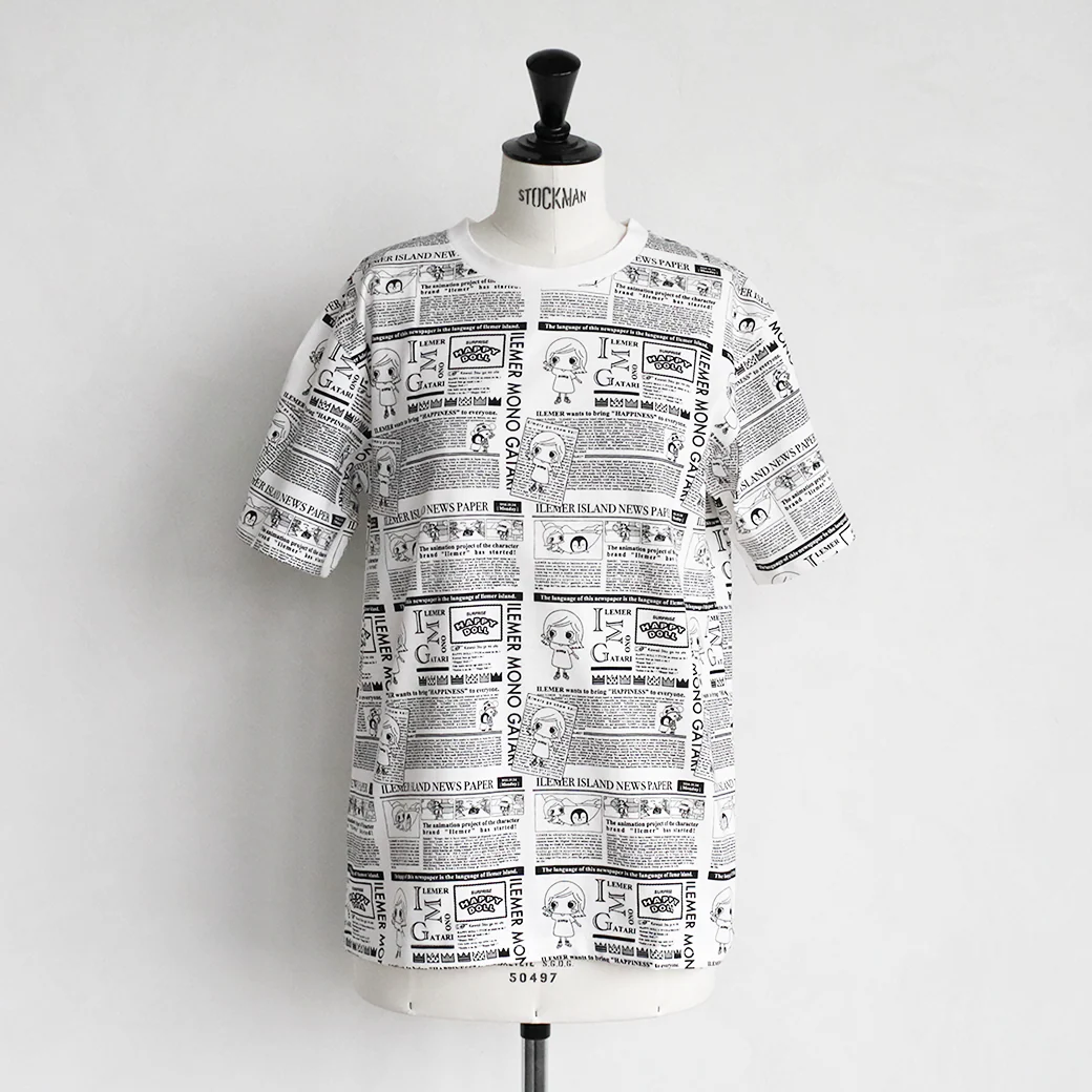 ニュースペーパー柄・Tシャツ（フリー） - Image 4